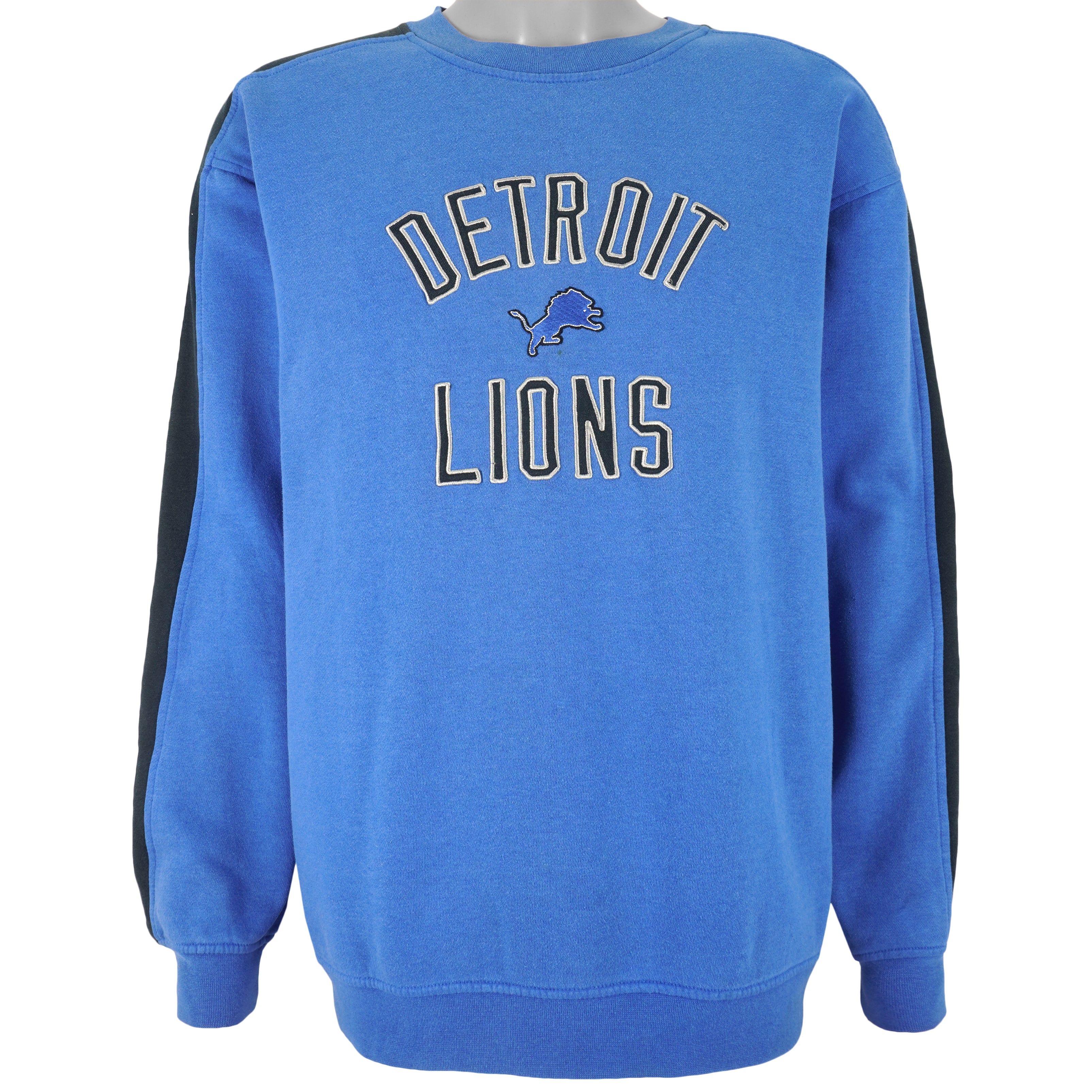Reebok - Detroit Lions Big Logo Crew Neck Sweatshirt 1990s Large Vintage Retro Football