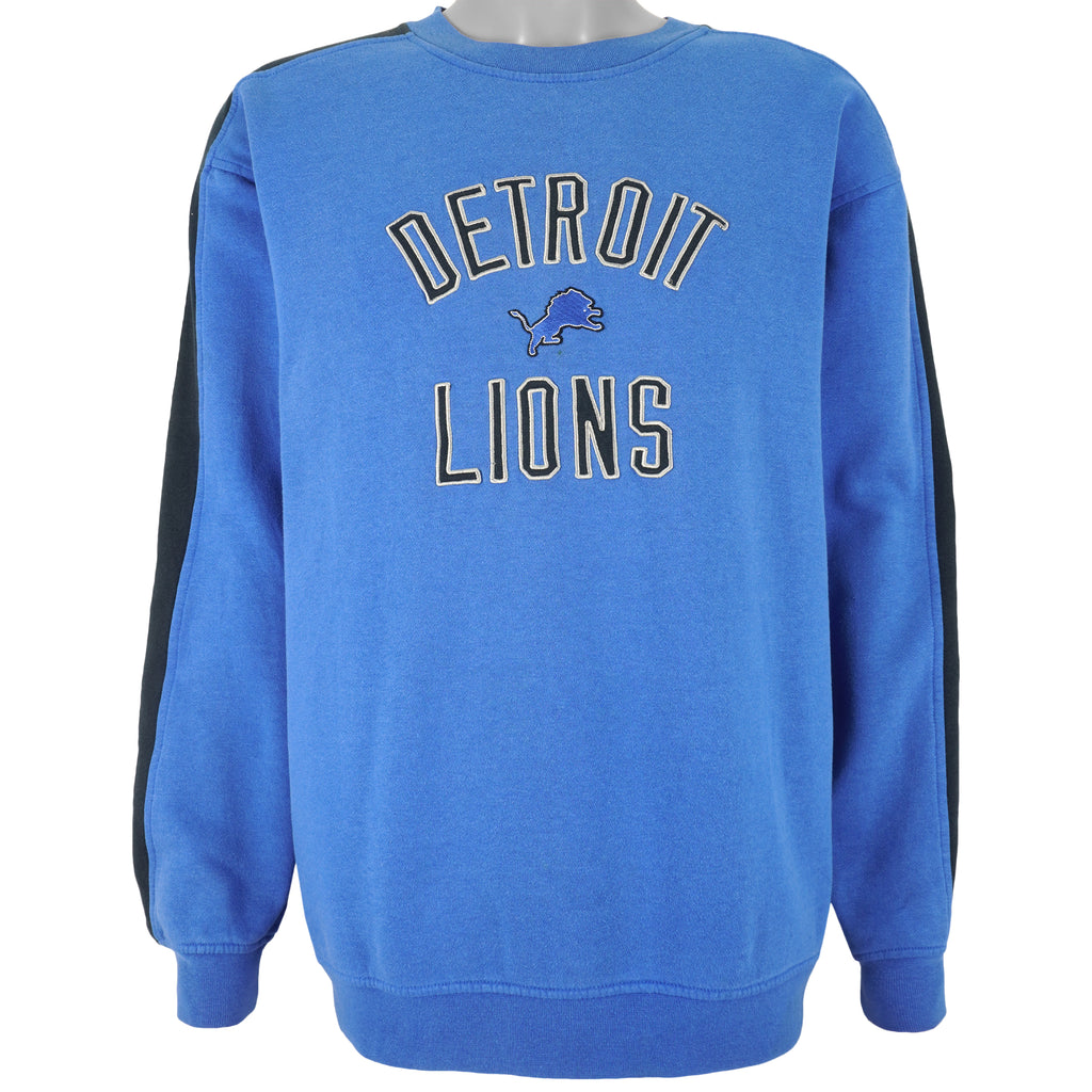 Reebok - Detroit Lions Big Logo Crew Neck Sweatshirt 1990s Large Vintage Retro Football