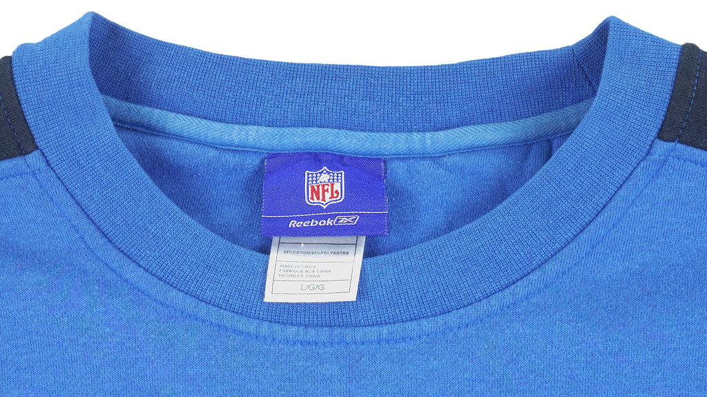 Reebok - Detroit Lions Big Logo Crew Neck Sweatshirt 1990s Large Vintage Retro Football