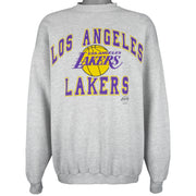 NBA (Logo 7) - Los Angeles Lakers Crew Neck Sweatshirt 1990s X-Large Vintage Retro Basketball