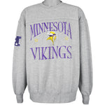NFL (Lee Sport) - Minnesota Vikings Embroidered Sweatshirt 1990s Large Vintage Retro Football