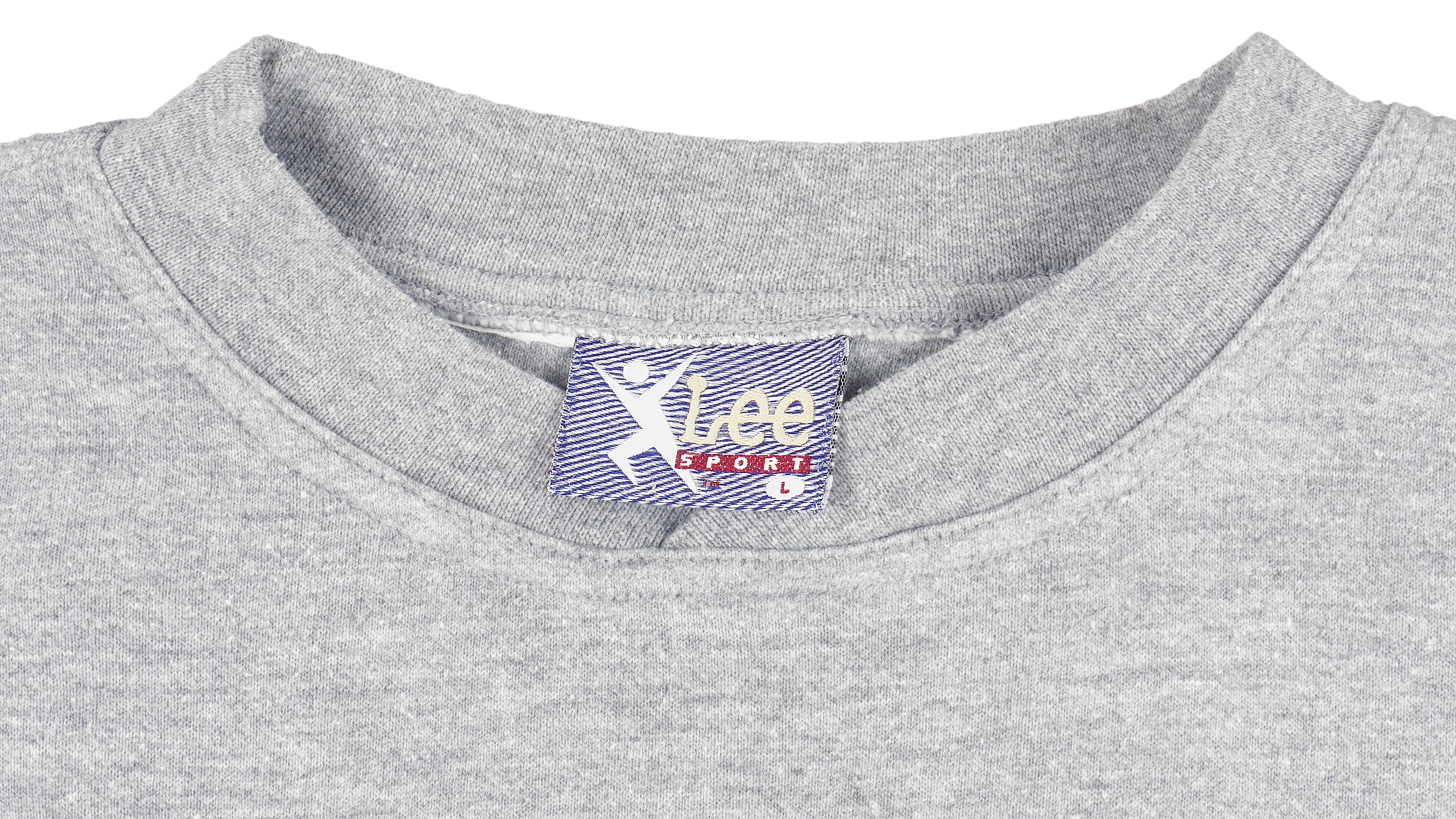 NFL (Lee Sport) - Minnesota Vikings Embroidered Sweatshirt 1990s Large Vintage Retro Football