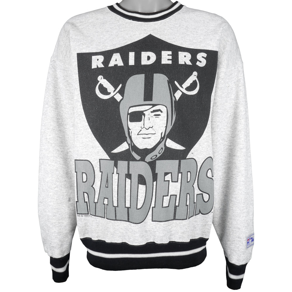 NFL (The Game) - Oakland Raiders Crew Neck Sweatshirt 1990s Large Vintage Retro Football