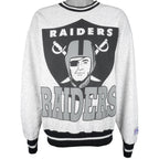 NFL (The Game) - Oakland Raiders Crew Neck Sweatshirt 1990s Large Vintage Retro Football