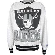 NFL (The Game) - Oakland Raiders Crew Neck Sweatshirt 1990s Large Vintage Retro Football