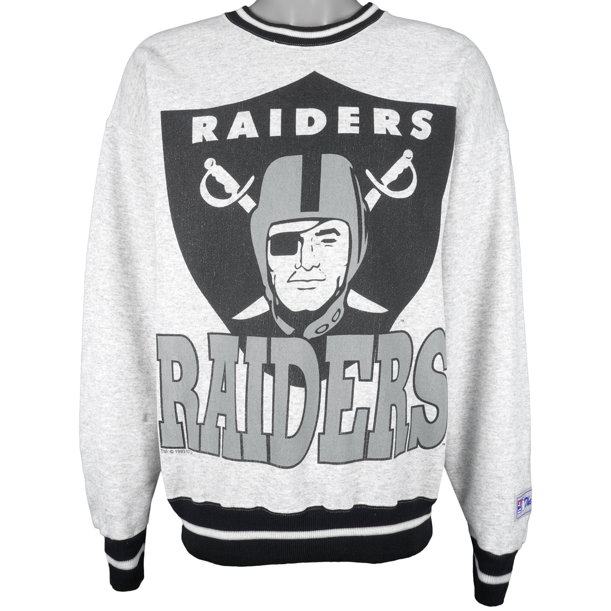NFL (The Game) - Oakland Raiders Crew Neck Sweatshirt 1990s Large Vintage Retro Football