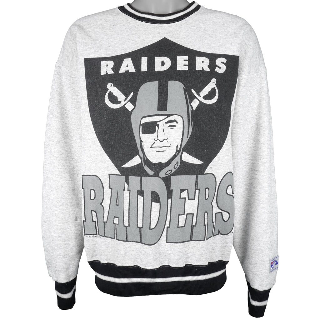 NFL (The Game) - Oakland Raiders Crew Neck Sweatshirt 1990s Large Vintage Retro Football