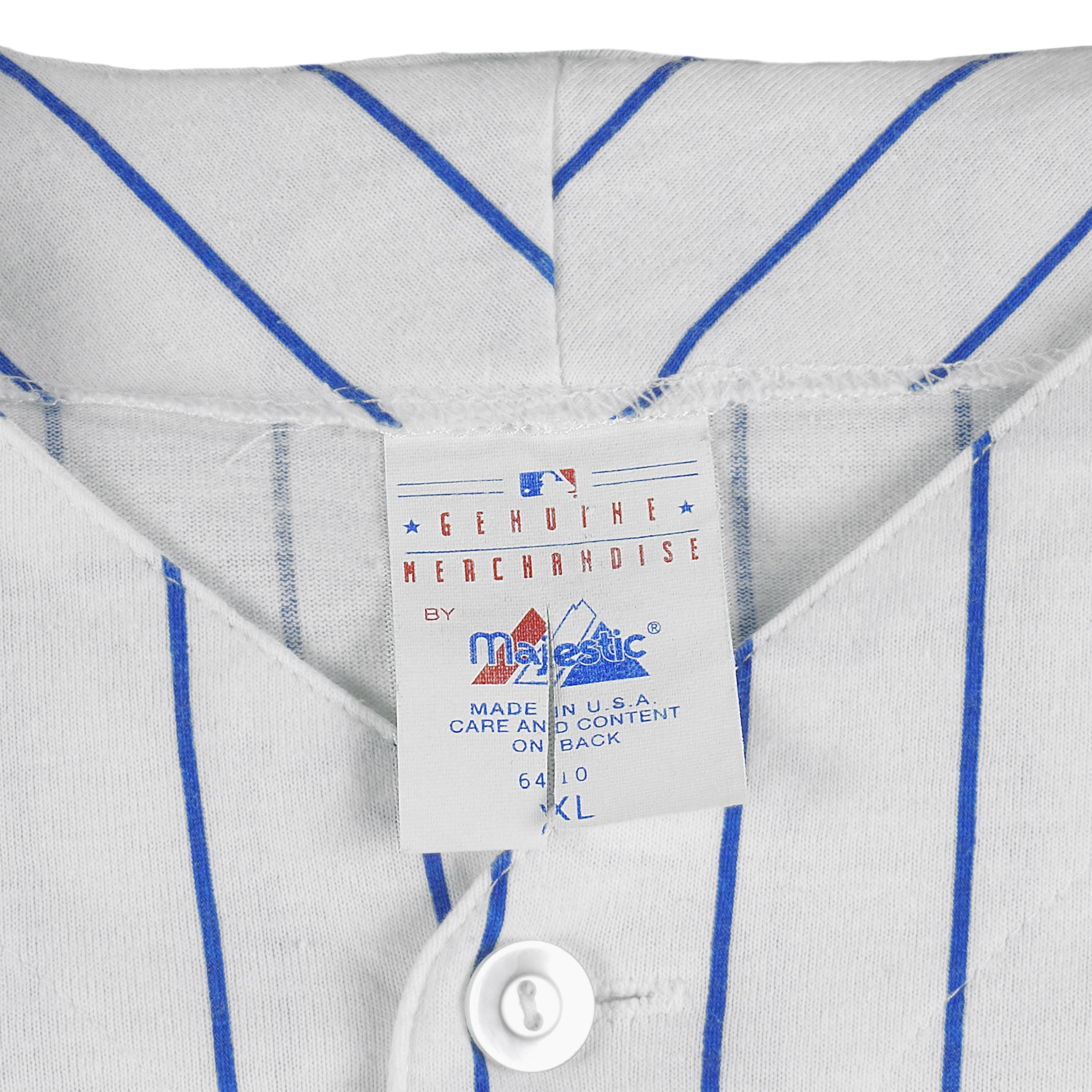 Majestic, Shirts, Authentic Mlb Chicago Cubs Majestic 48 Pinstripe  Baseball Jersey White Blank Usa
