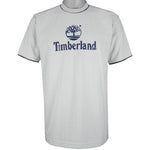 Timberland - Grey Big Logo T-Shirt 1990s Large