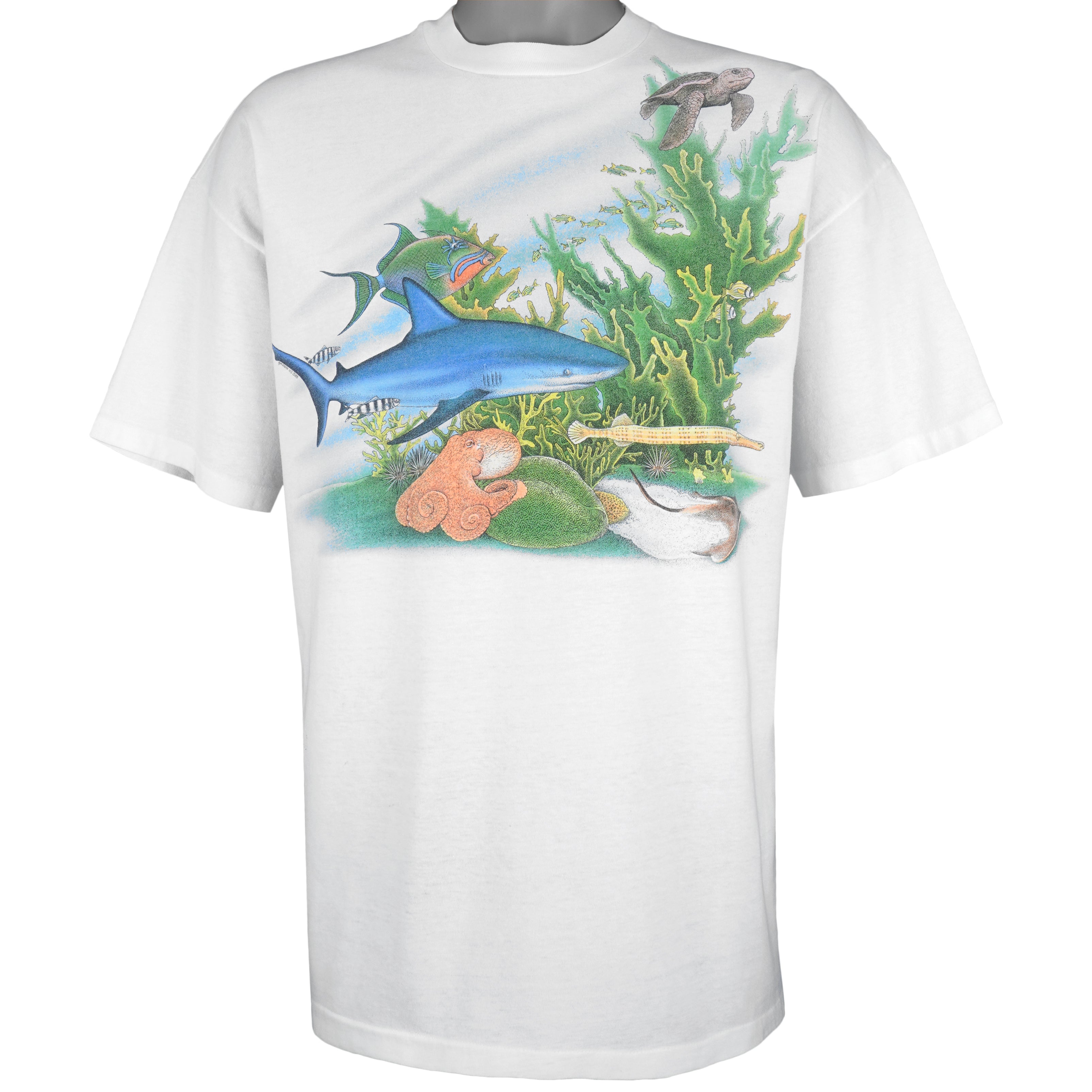 Vintage (Hanes) - Sea World Single Stitch T-Shirt 1990s X-Large Vintage Retro
