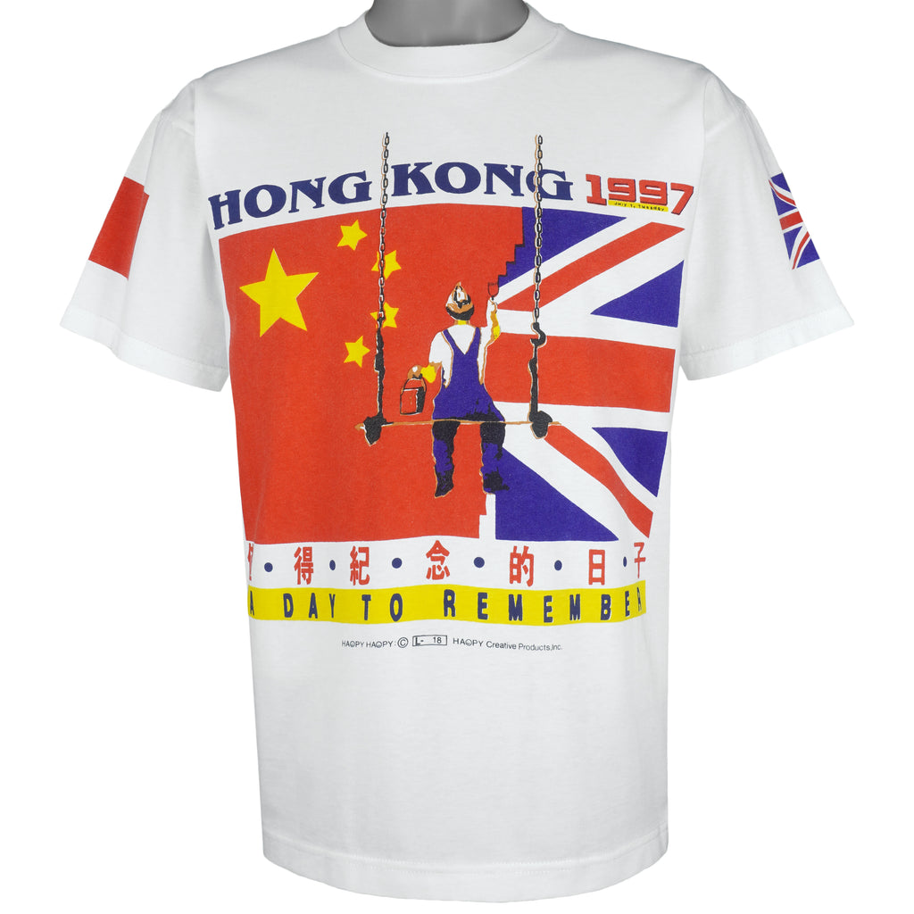 Vintage - Hong Kong A Day To Remember T-Shirt 1997 Large Vintage Retro