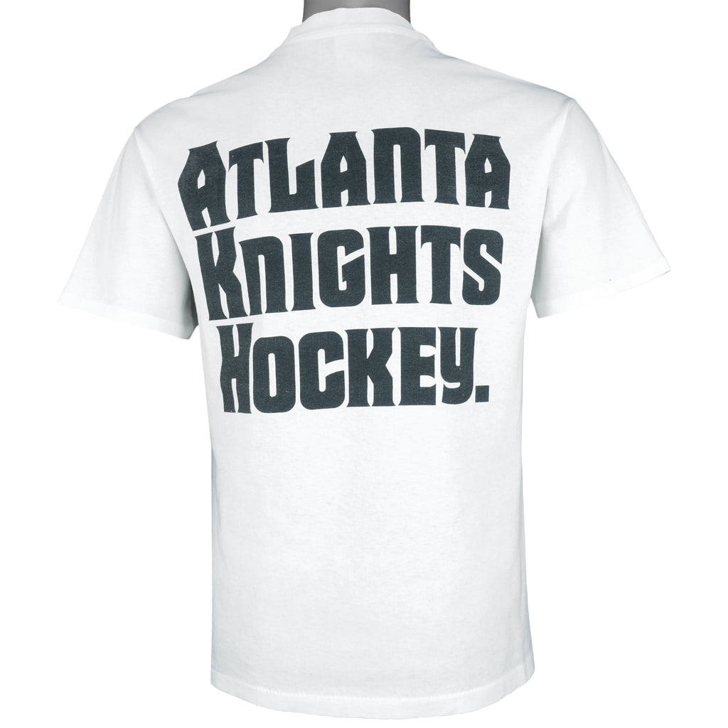 NHL - Atlanta Knights Hockey Single Stitch T-Shirt 1990s Medium Vintage Retro Hockey