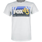 Vintage (Gildan) - White Fox 43 T-Shirt 1990s Small Vintage Retro