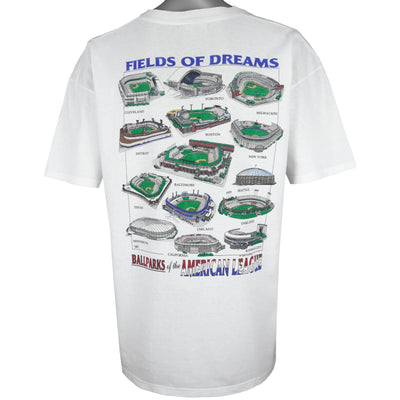 Vintage (Lee) - Ballparks of the American League Baseball T-Shirt 1990s X-Large
