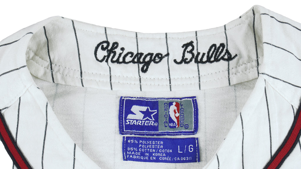 Starter - Chicago Bulls Basketball Jersey T-Shirt 1990s Large Vintage Retro Basketball