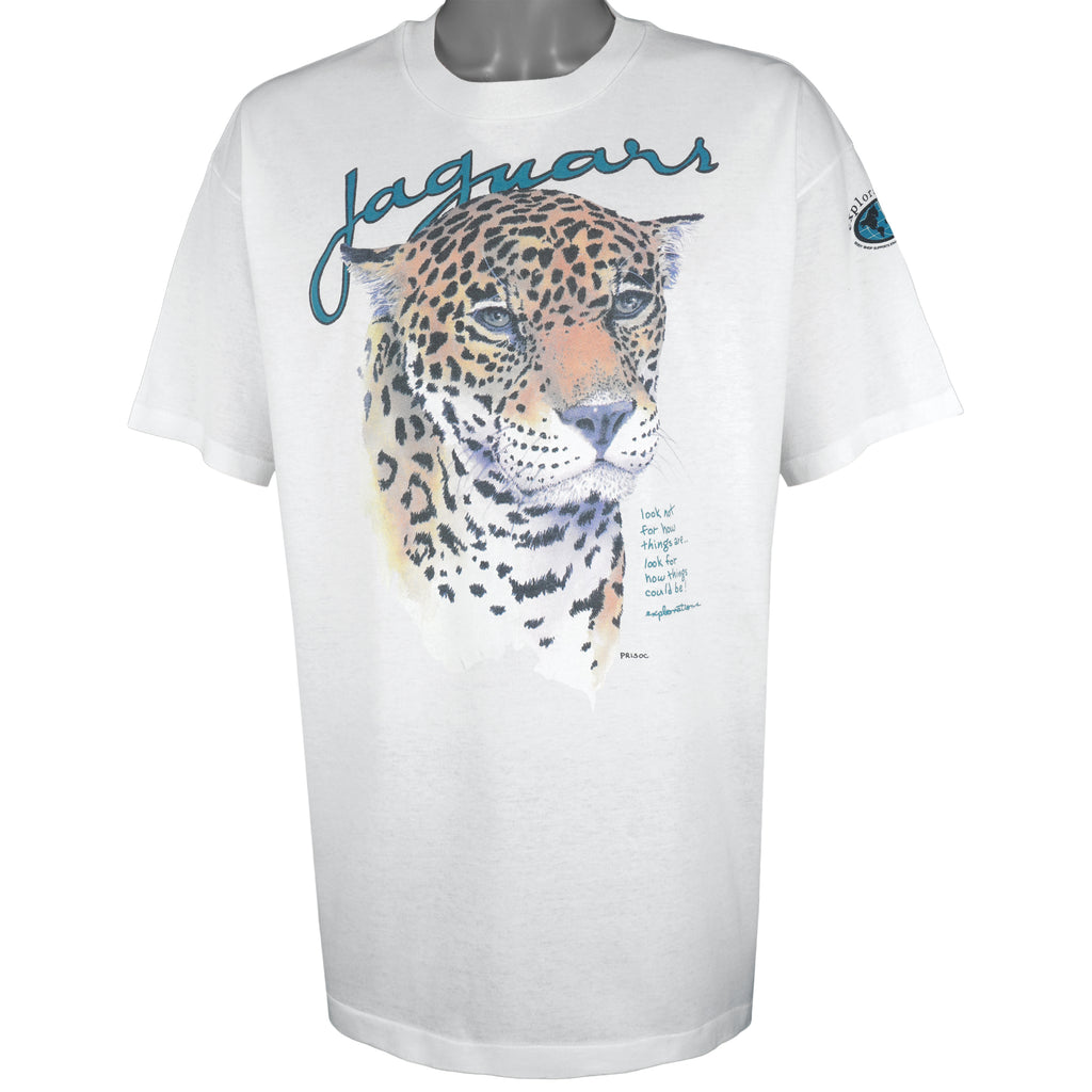 Vintage (Explorations) - Jaguars Ainmal Printed T-Shirt 1990s X-Large Vintage Retro