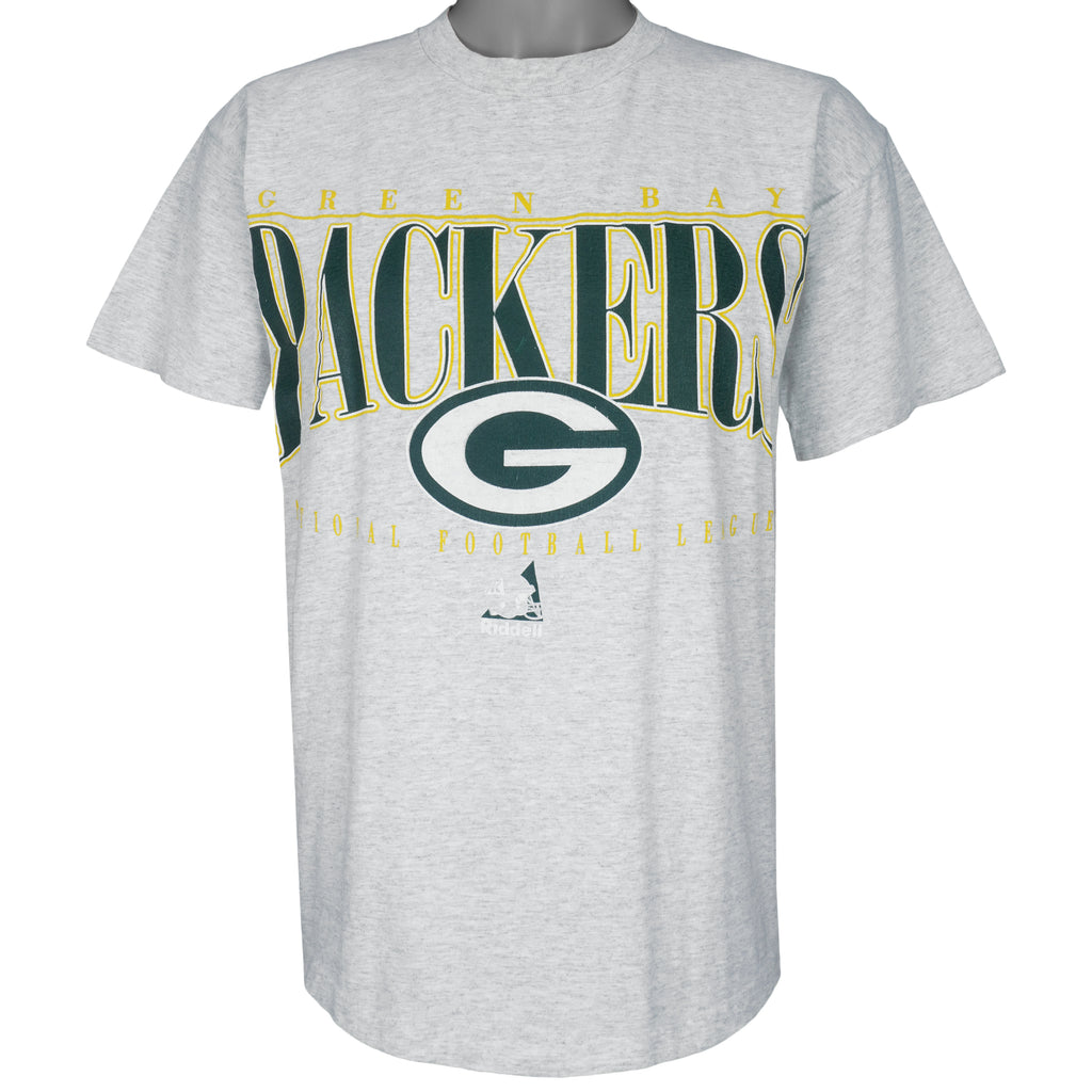 NFL (Signal Sport) - Green Bay Packers Single Stitch T-Shirt 1990s Large Vintage Retro Football