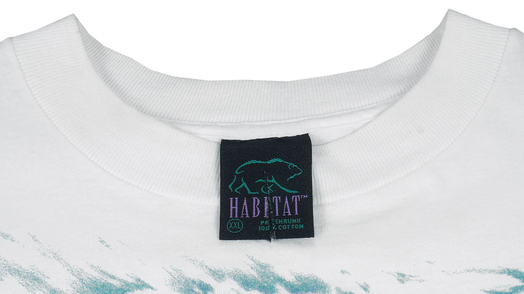 Vintage (Habitat) - Wildlife, Dolphins T-Shirt 1990s 2X-Large Vintage Retro