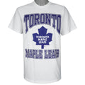 NHL (Hanes) - Toronto Maple Leafs Big Logo T-Shirt 1990s Large Vintage Retro Hockey