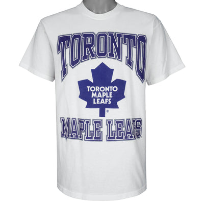 NHL (Hanes) - Toronto Maple Leafs ฺBig Logo T-Shirt 1990s Large
