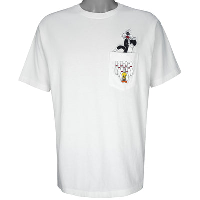 Looney Tunes - Sylvester VS. Tweety Bowling T-Shirt 1990s Medium