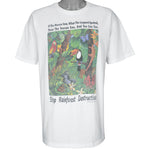 Vintage (Hanes) - Stop Rainforest Destruction Single Stitch T-Shirt 1993 X-Large