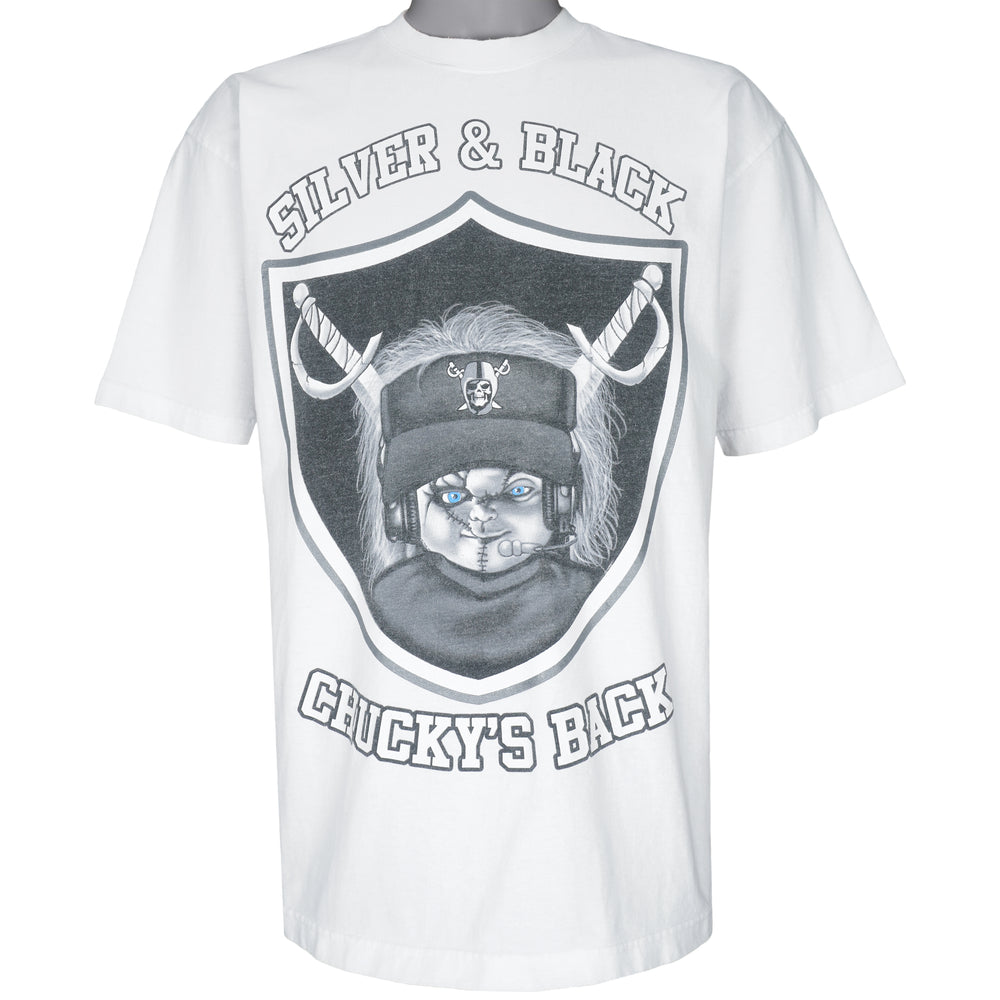 NFL (Shaka) - Los Angeles Raiders Chucky’s Back T-Shirt 1990s X-Large Vintage Retro Football
