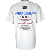 Disney - Mickey's Fitness Club Single Stitch T-Shirt 1990s Large Vintage Retro