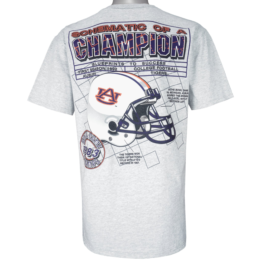 NCAA (Team Work) - Auburn Tigers Champion T-Shirt 1983 Medium Vintage Retro College