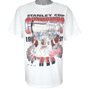 NHL (Try) - Detroit Red Wings Stanley Cup Champions T-Shirt 1997 Large Vintage Retro Hockey