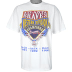 Starter - Atlanta Braves Single Stitch T-Shirt 1993 Large Vintage Retro Baseball