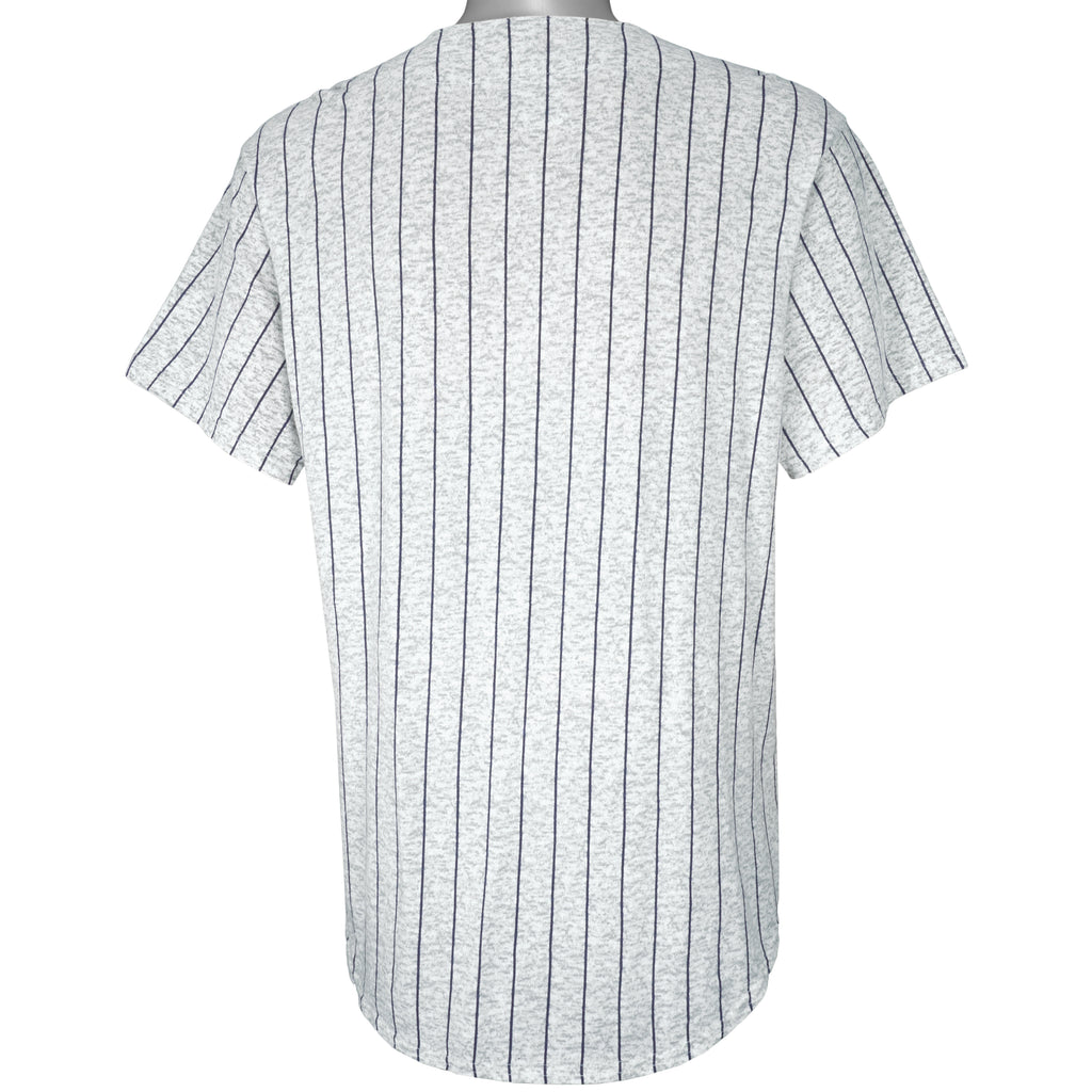 MLB (Off The Bench) - New York Yankees Pinstripe Jersey 1990s Large Vintage Retro Baseball