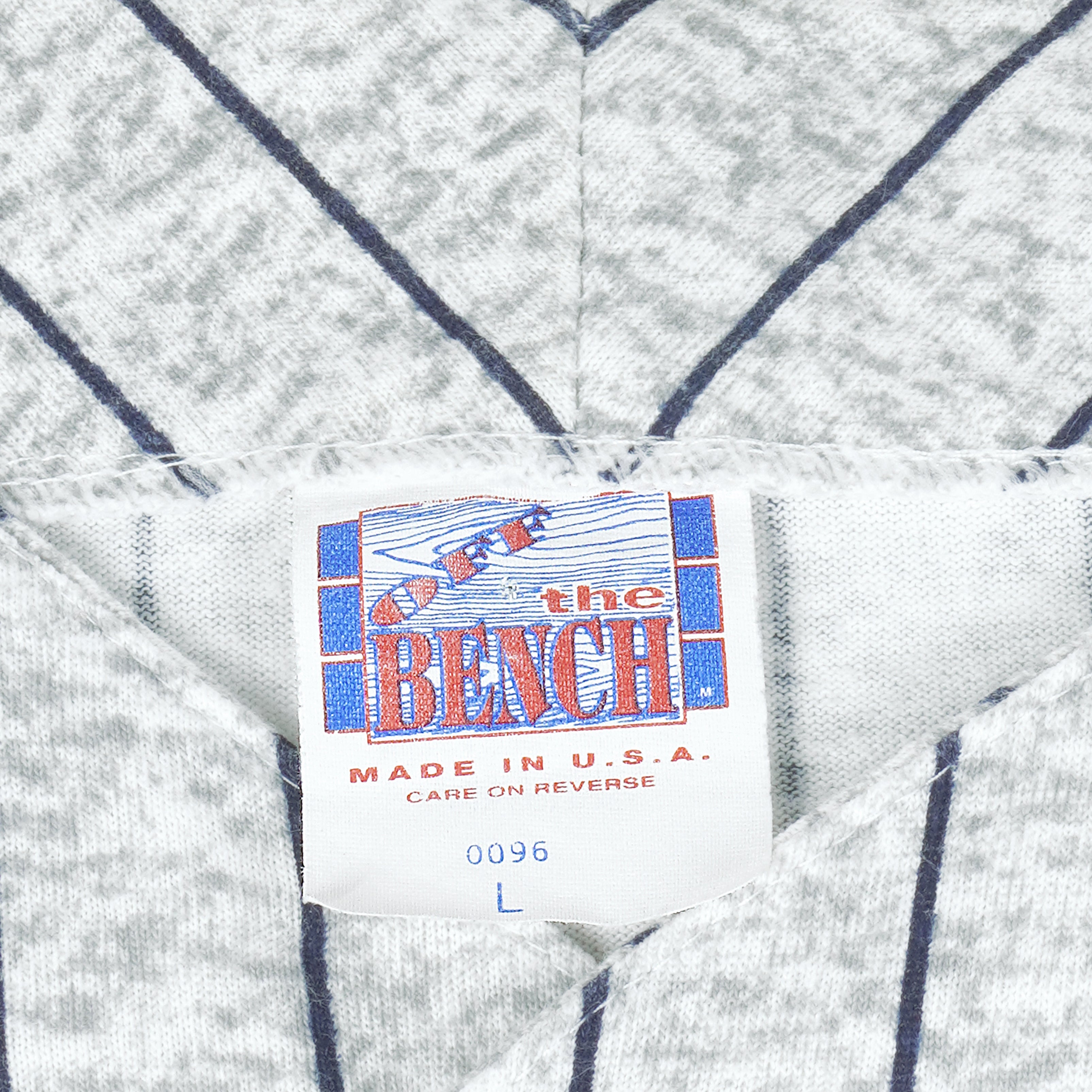 MLB (Off The Bench) - New York Yankees Pinstripe Jersey 1990s Large Vintage Retro Baseball