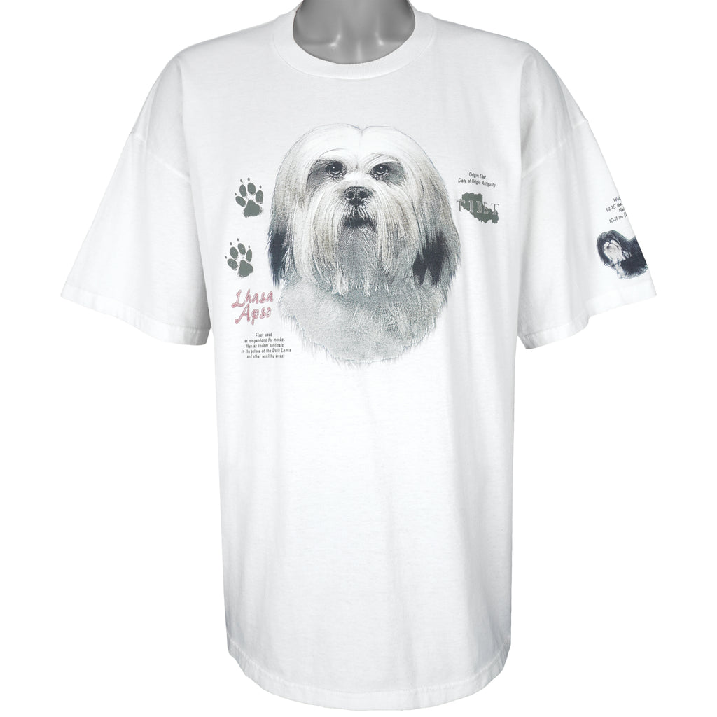 Vintage (Jerzees) - Lhasa Apso Dog Breed T-Shirt 1990s XX-Large Vintage Retro