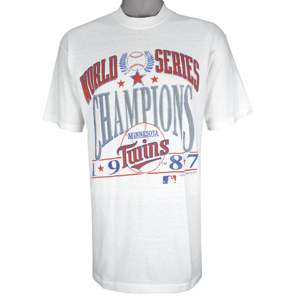 MLB (Logo 7) - Minnesota Twins World Series T-Shirt 1987 X-Large Vintage Retro Baseball