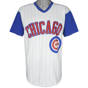 MLB - Chicago Cubs White & Blue Jersey T-Shirt 1990s Large Vintage Retro Baseball