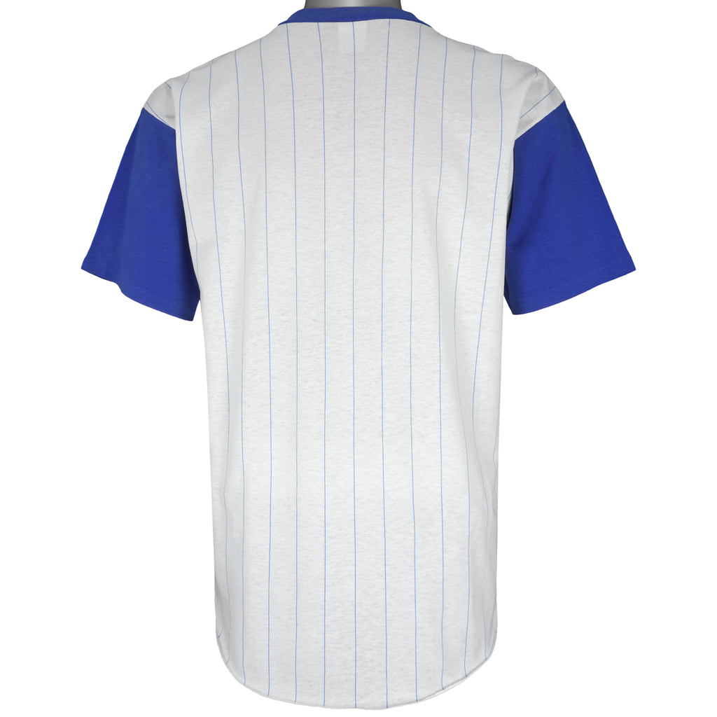 MLB - Chicago Cubs White & Blue Jersey T-Shirt 1990s Large Vintage Retro Baseball