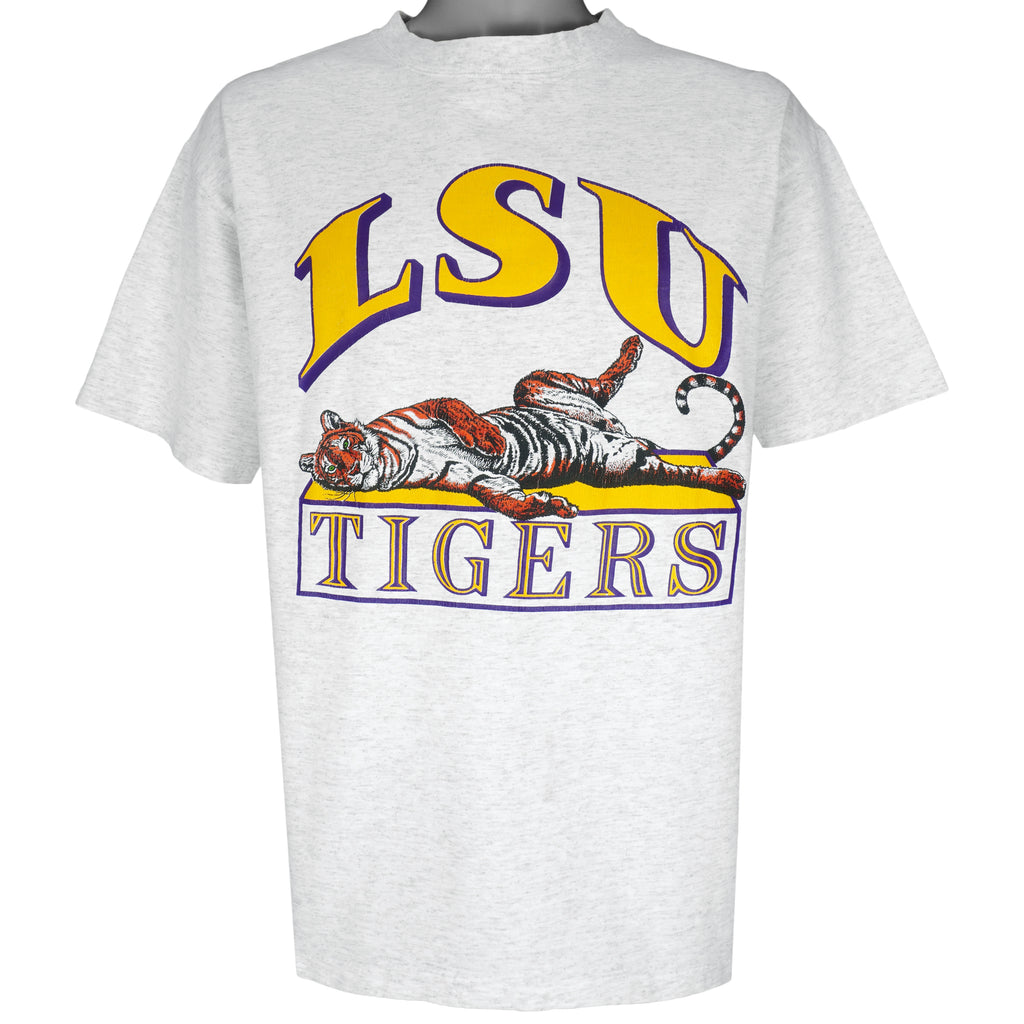 NCAA (Bike) - LSU Tigers Single Stitch T-Shirt 1990s X-Large Vintage Retro College