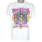 NBA (Salem) - Motor City Detroit Pistons Bad Boys Champs Caricature T-Shirt 1989 X-Large