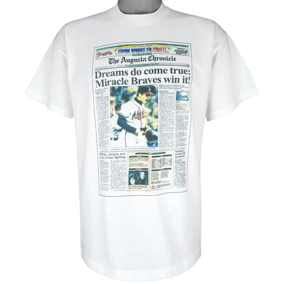 MLB (Augusta) - Atlanta Braves Western Division Champs T-Shirt 1991 X-Large