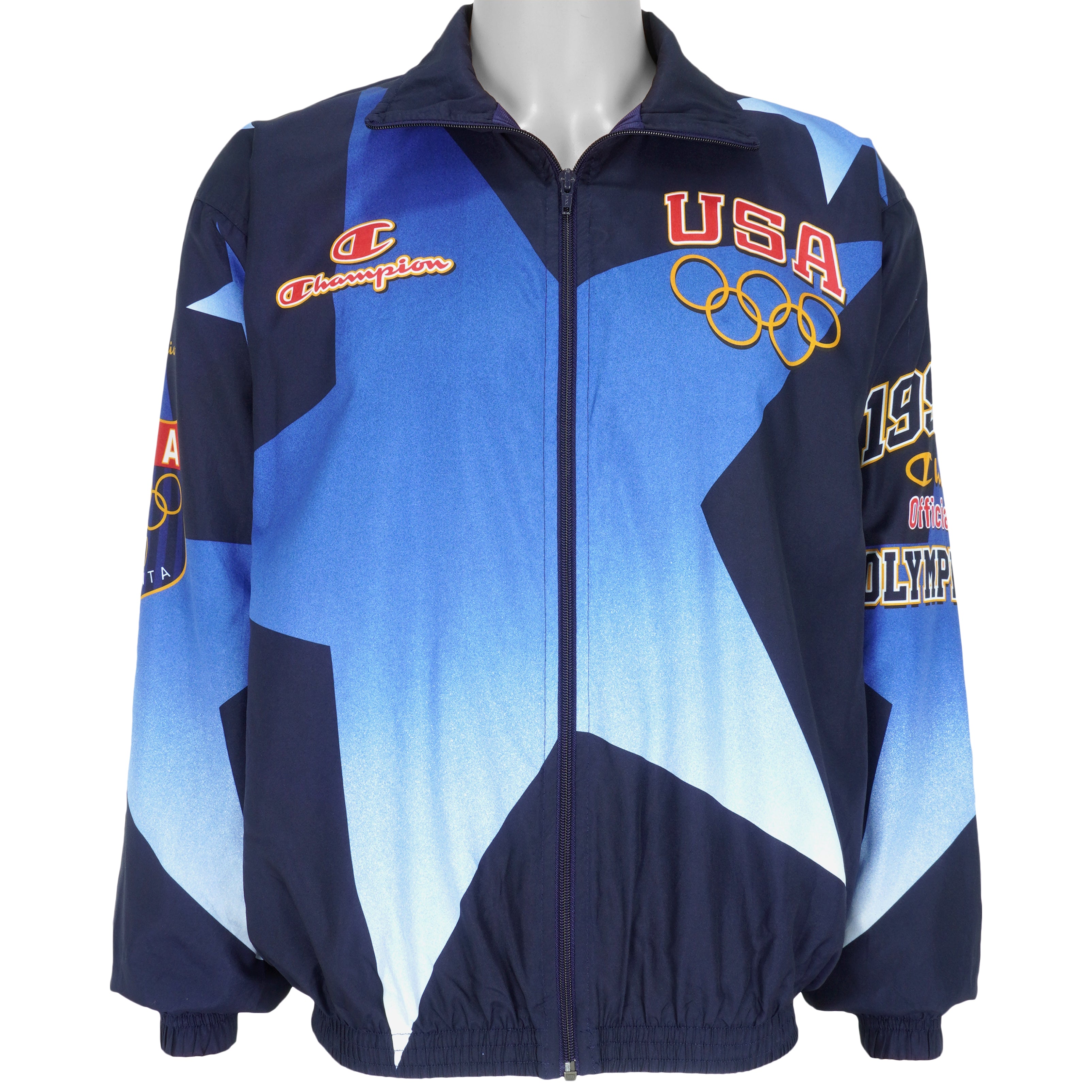 Champion - Team USA Atlanta Olympics Windbreaker 1996 Large 