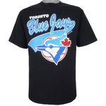 MLB (Waves) - Toronto Blue Jays Spell-Out T-Shirt 1990s Medium Vintage Retro Baseball