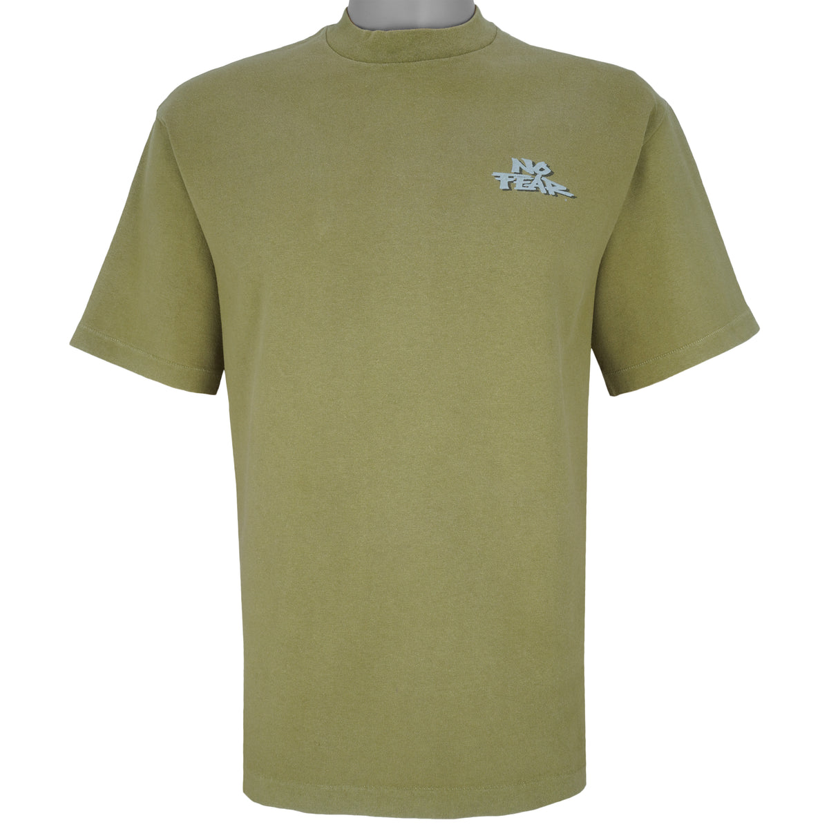 Vintage (No Fear) - Yellow Spell-Out T-Shirt 1990s Large Vintage Retro