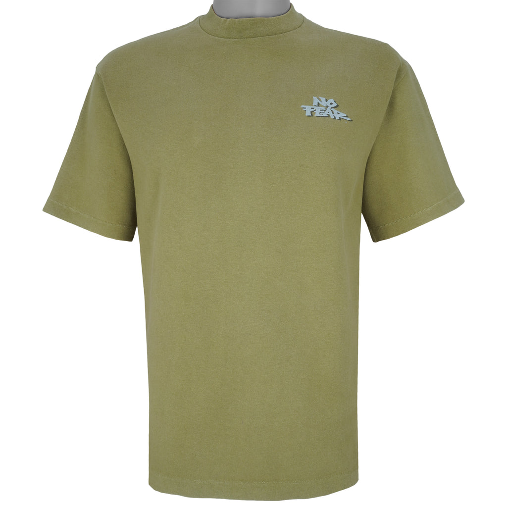 Vintage (No Fear) - Yellow Spell-Out T-Shirt 1990s Large Vintage Retro