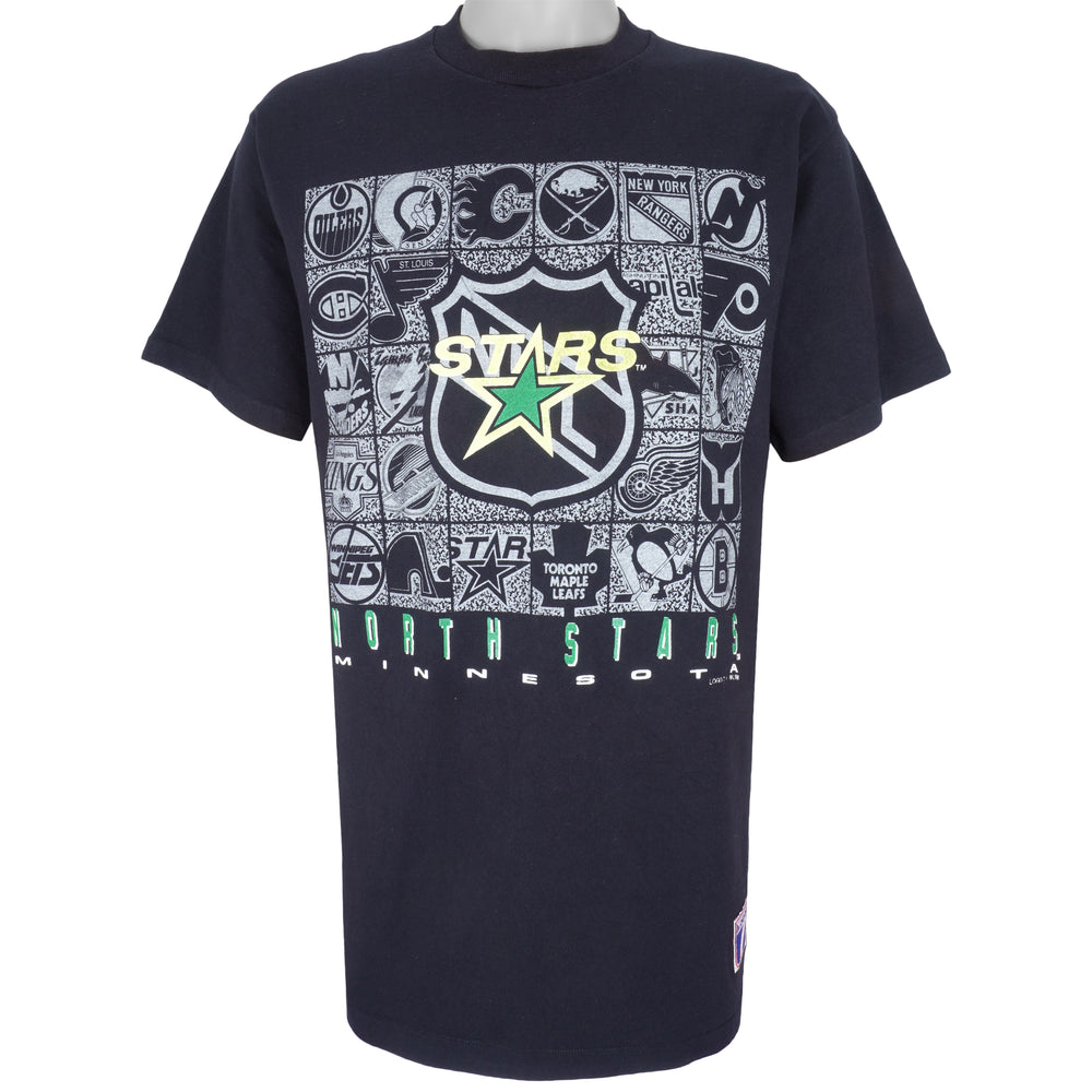 NHL (Logo 7) - Minnesota North Stars Tshirt 1990s X-Large Vintage Retro Hockey