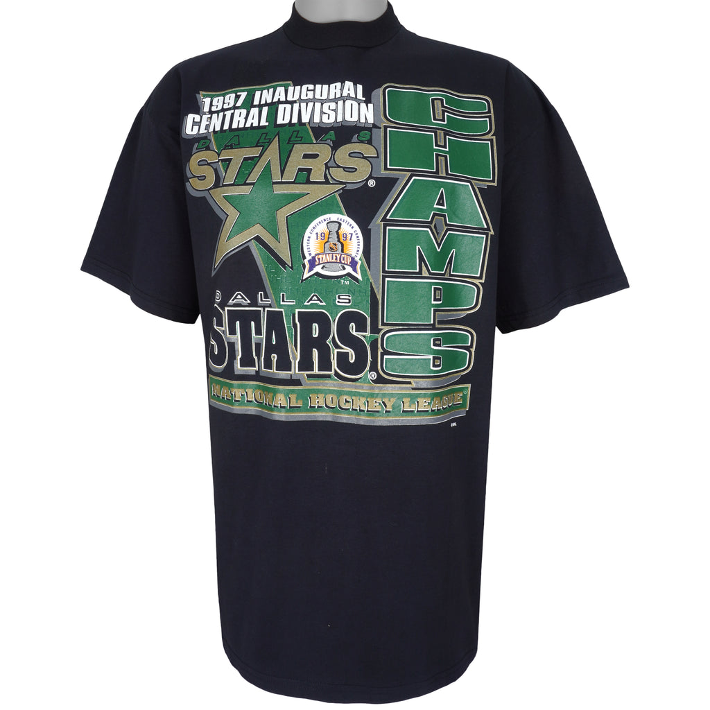 NHL (Tultex) - Dallas Stars T-Shirt 1997 X-Large Vintage Retro Hockey
