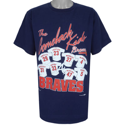 MLB (Nutmeg) - Atlanta Braves The Comeback Kids T-Shirt 1990s Large
