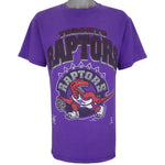 NBA (Nutmeg) - Toronto Raptors Big Spell-Out T-Shirt 1994 Medium Vintage Retro Basketball