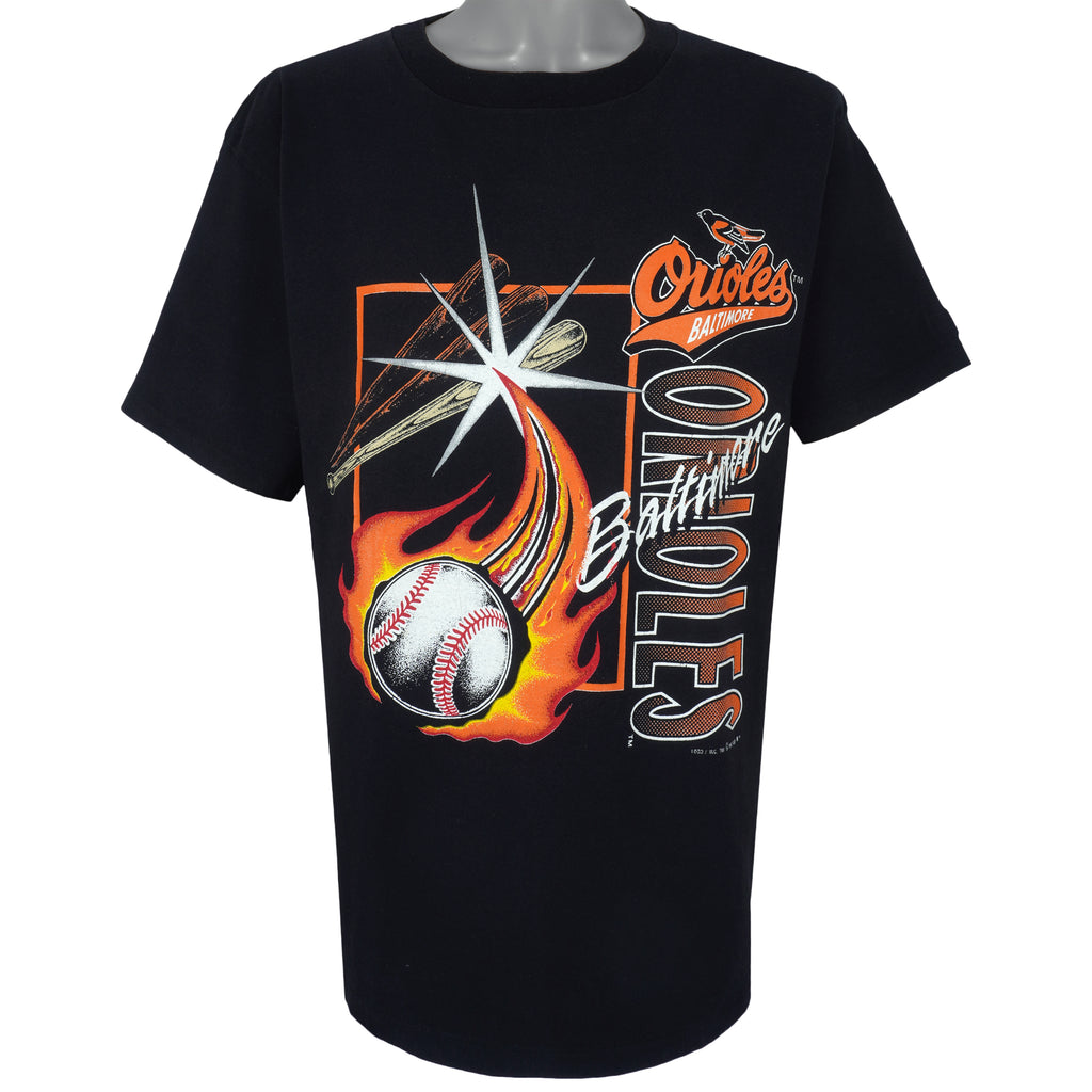MLB (Logo 7) - Baltimore Orioles Baseball T-Shirt 1990s X-Large Vintage Retro Baseball