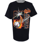 MLB (Logo 7) - Baltimore Orioles Baseball T-Shirt 1990s X-Large